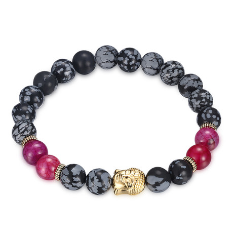 Multi Tone Gold Buddha Chakra Bracelet