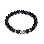 Classic Volcano Nepal Buddha Chakra Bracelet- Silver