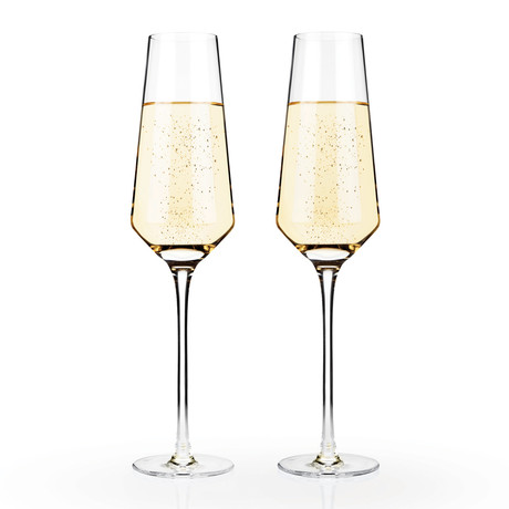 Raye Collection // Crystal Champagne Flute // Set of 2