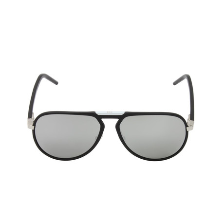 Dior AL13.2 Sunglasses // Matte Black + Gray Silver