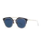 Dior DIORCOMPOSIT1.0 Sunglasses // Black + Gold + Blue Gray