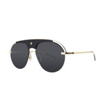 Dior DIO(R)EVOLUTION Sunglasses // Black + Gold + Dark Gray
