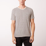 Striped Slub Pocket Tee // Antique White (M)