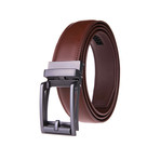Leather Buckle Dress Belt 1219 // Brown