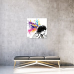 Xploding Brain, White // Julie-Mila Bouffard (18"W x 18"H x 0.75"D)