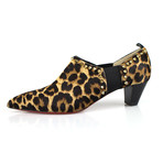 Leopard Pony Hair Vicky 45 Ankle Boots // Brown (Euro: 34)