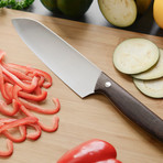 Rosewood Stainless Steel Santoku Knife