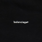 Cotton 'Archetype' Embroidered Hooded Sweater // Black (S)