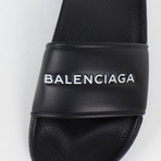 Leather Sliders Slippers Shoes // Black (Euro: 35)