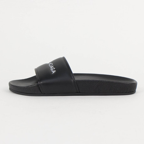 Leather Sliders Slippers Shoes // Black (Euro: 35)