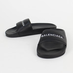 Leather Sliders Slippers Shoes // Black (Euro: 35)