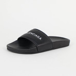 Leather Sliders Slippers Shoes // Black (Euro: 35)