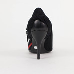 Draped Jersey 'Knife' Pumps Heels Shoes // Black (Euro: 36)