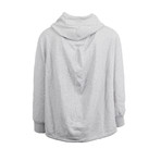 Cotton Blend Zip-Up Hooded Sweater // Gray (S)