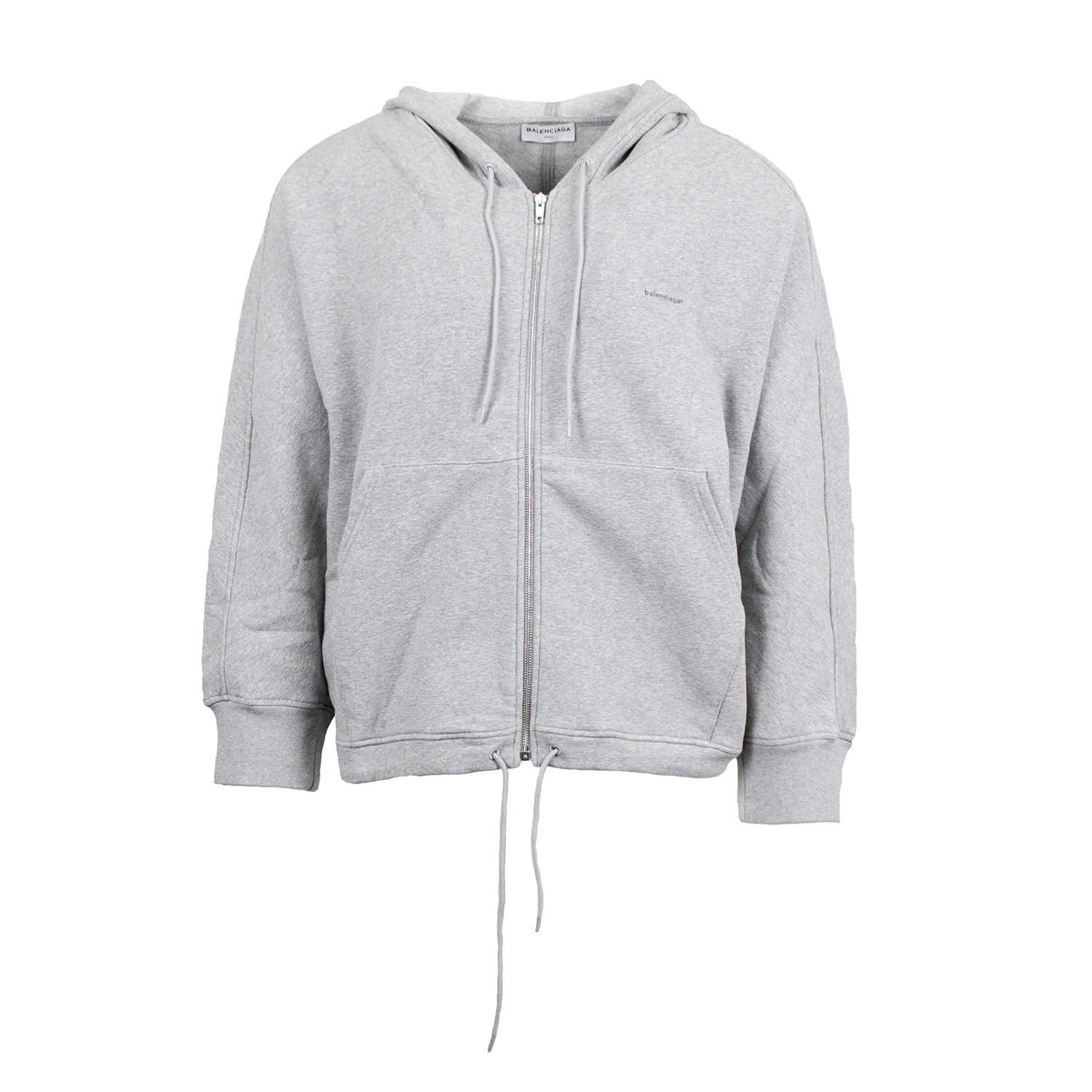 balenciaga grey zip hoodie