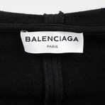 Cotton Blend Zip-Up Hooded Sweater // Black (XS)