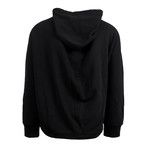 Cotton Blend Zip-Up Hooded Sweater // Black (XS)