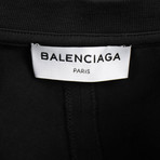 Cotton Blend Oversized Crewneck T-Shirt // Black (S)