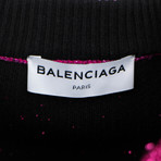 Metallic Cropped Crewneck Sweater // Pink (Euro: 36)