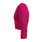 Metallic Cropped Crewneck Sweater // Pink (Euro: 36)