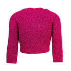 Metallic Cropped Crewneck Sweater // Pink (Euro: 36)