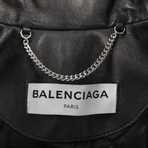 Leather Zip-Up Motorcycle Jacket // Black (Euro: 34)