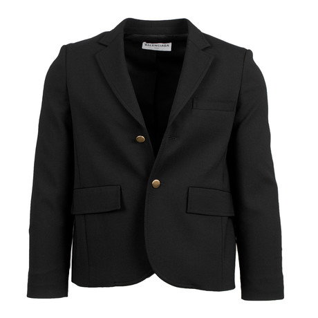 Wool Blend 2 Button Sport Coat Blazer // Black (Euro: 34)