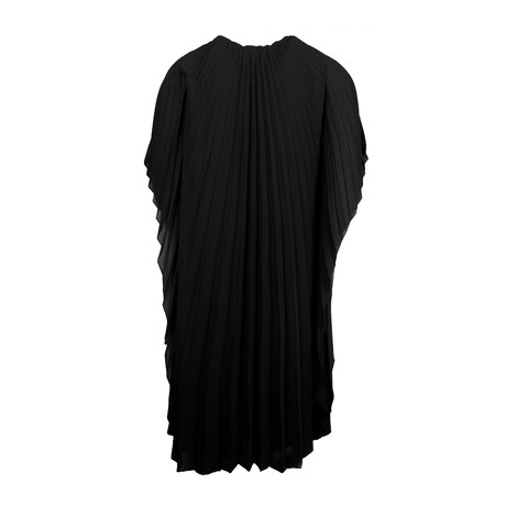 Polyester Pleated Long Dress // Black (Euro: 34)