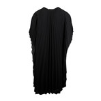 Polyester Pleated Long Dress // Black (Euro: 34)