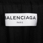 Polyester Pleated Long Dress // Black (Euro: 34)