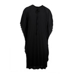 Polyester Pleated Long Dress // Black (Euro: 34)