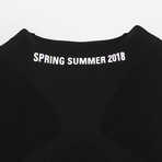 Polyester 3/4 Sleeve Athletic Top Dress // Black (Euro: 36)