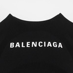 Polyester 3/4 Sleeve Athletic Top Dress // Black (Euro: 36)