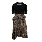 Polyester 3/4 Sleeve Athletic Top Dress // Black (Euro: 36)