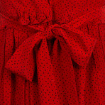 Silk Polka Dot Short Dress // Red (Euro: 36)