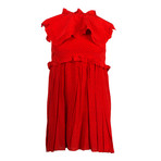 Silk Polka Dot Short Dress // Red (Euro: 36)