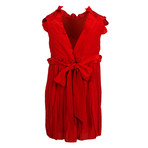 Silk Polka Dot Short Dress // Red (Euro: 36)