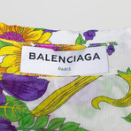 Silk Blend Oversized Button Down Shirt // Multi-Color Floral (Euro: 38)