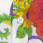 Silk Blend Oversized Button Down Shirt // Multi-Color Floral (Euro: 38)