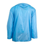 Nylon Rainwear Hooded Trench Coat // Blue (Euro: 34)