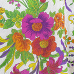 Silk Blend Oversized Button Down Shirt // Multi-Color Floral (Euro: 38)