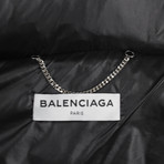 Down Filled Oversized W/ Scarf Puffer Jacket Vest // Black (Euro: 34)