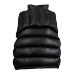 Down Filled Oversized W/ Scarf Puffer Jacket Vest // Black (Euro: 34)