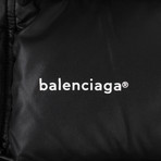 Down Filled Oversized W/ Scarf Puffer Jacket Vest // Black (Euro: 34)