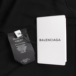 Silk Long Sleeve Ascot Blouse Top // Black (Euro: 36)