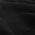 Silk Long Sleeve Ascot Blouse Top // Black (Euro: 36)