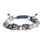 Double Skull Adjustable Bracelet