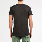 Crew Neck Pocket T-Shirt Charcoal // Grey (L)