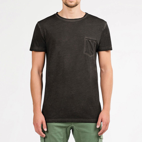 Crew Neck Pocket T-Shirt Charcoal // Grey (S)