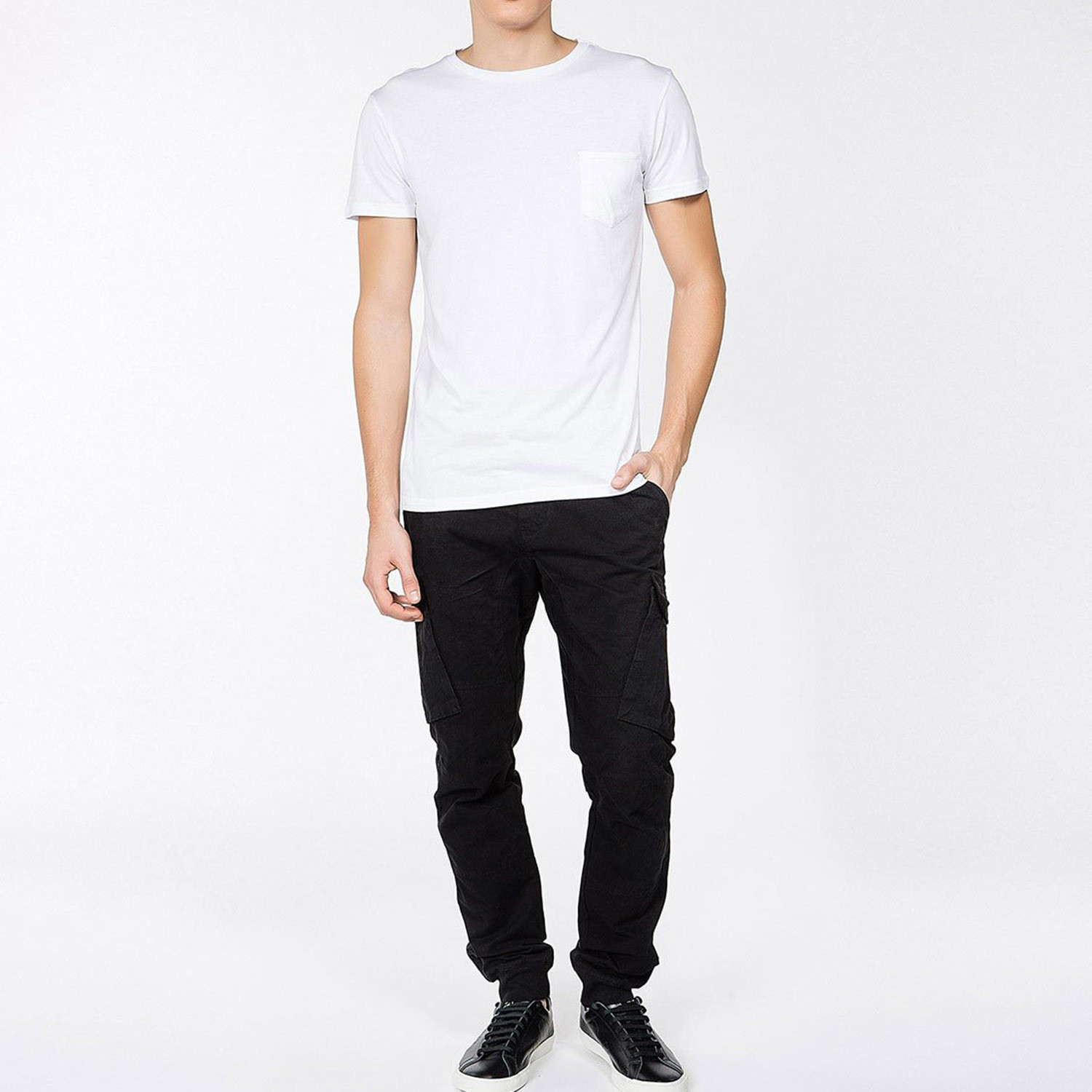 Crew Neck Pocket T-Shirt // White (S) - The Project Garments - Touch of ...